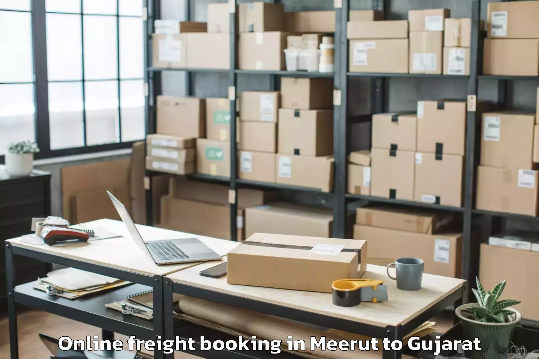 Comprehensive Meerut to Pardi Online Freight Booking